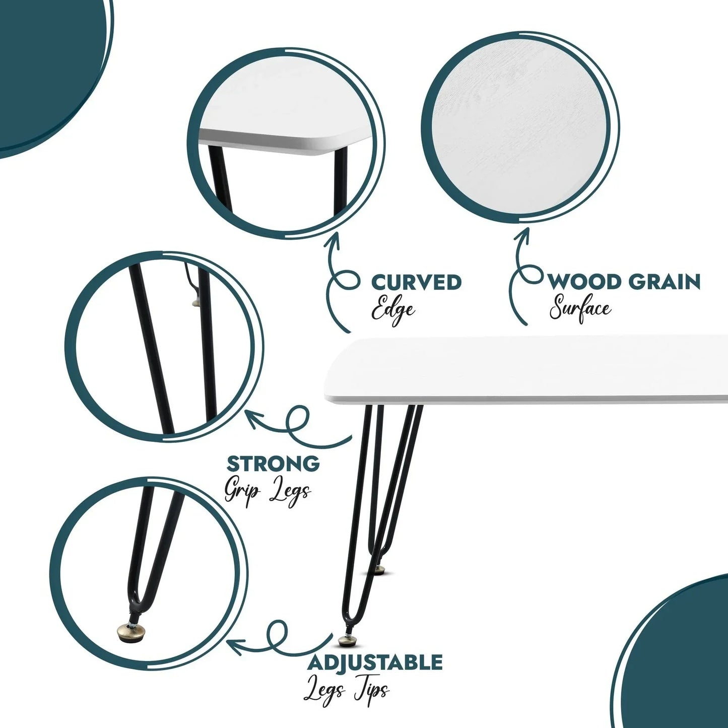Elmwood Rectangular Coffee Table with Ash Wood Tabletop in Iron - Elax Furniture