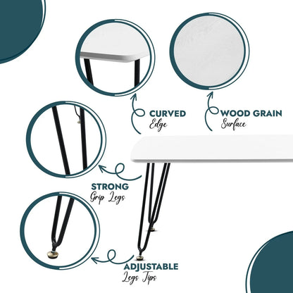 Elmwood Rectangular Coffee Table with Ash Wood Tabletop in Iron - Elax Furniture