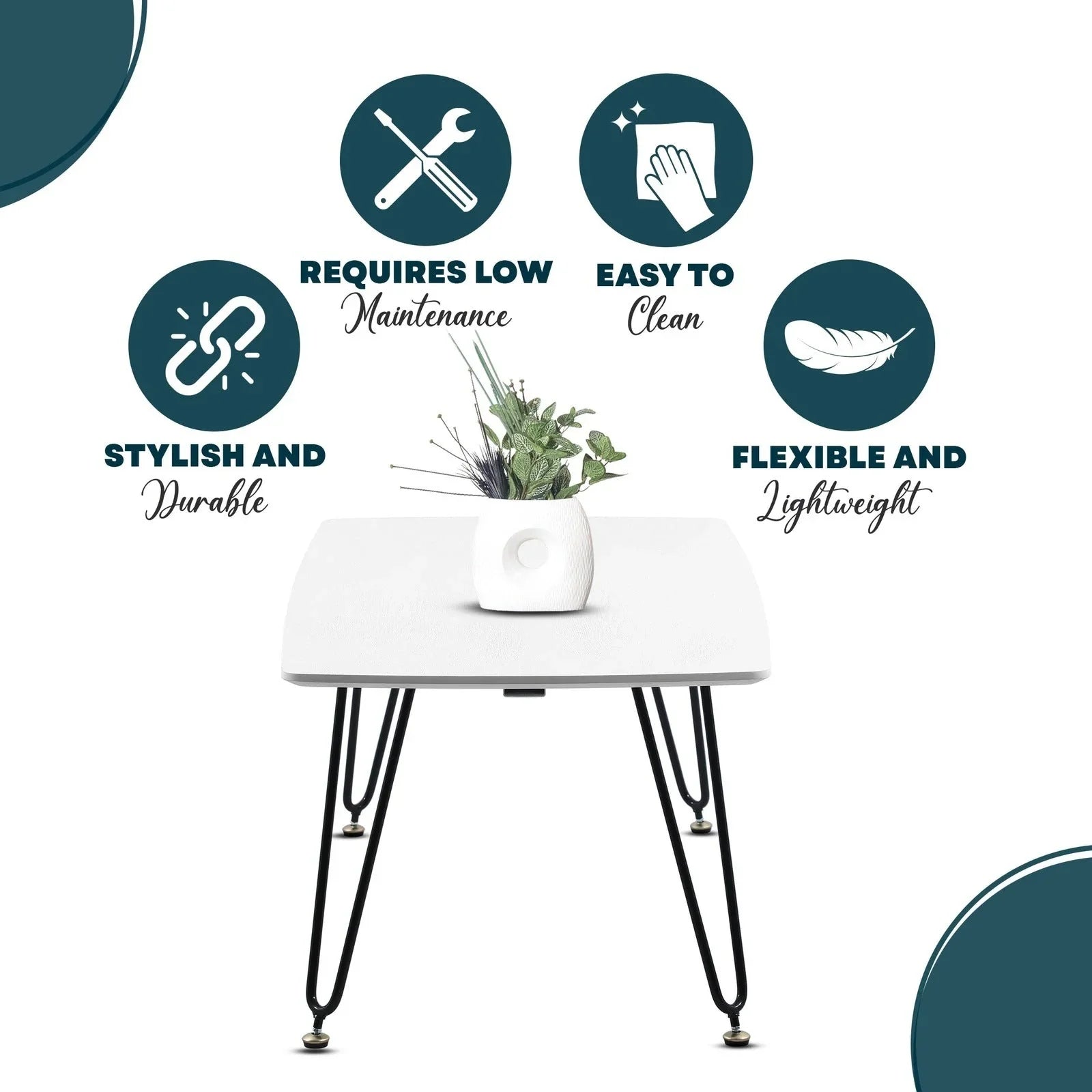 Elmwood Rectangular Coffee Table with Ash Wood Tabletop in Iron - Elax Furniture