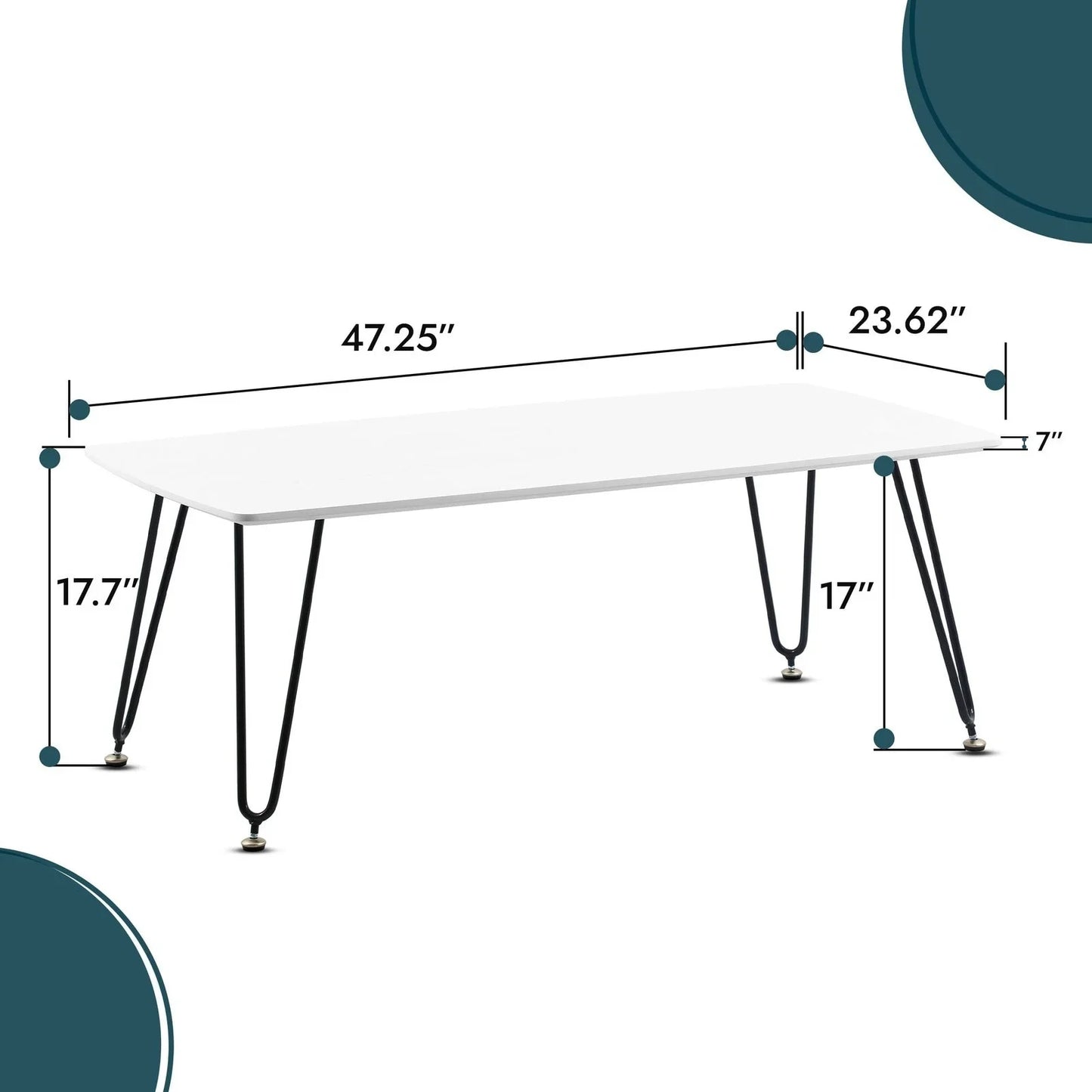 Elmwood Rectangular Coffee Table with Ash Wood Tabletop in Iron - Elax Furniture