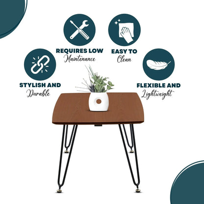 Elmwood Rectangular Coffee Table with Ash Wood Tabletop in Iron - Elax Furniture