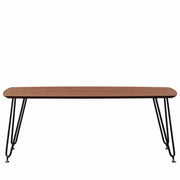 Elmwood Rectangular Coffee Table with Ash Wood Tabletop in Iron - Elax Furniture