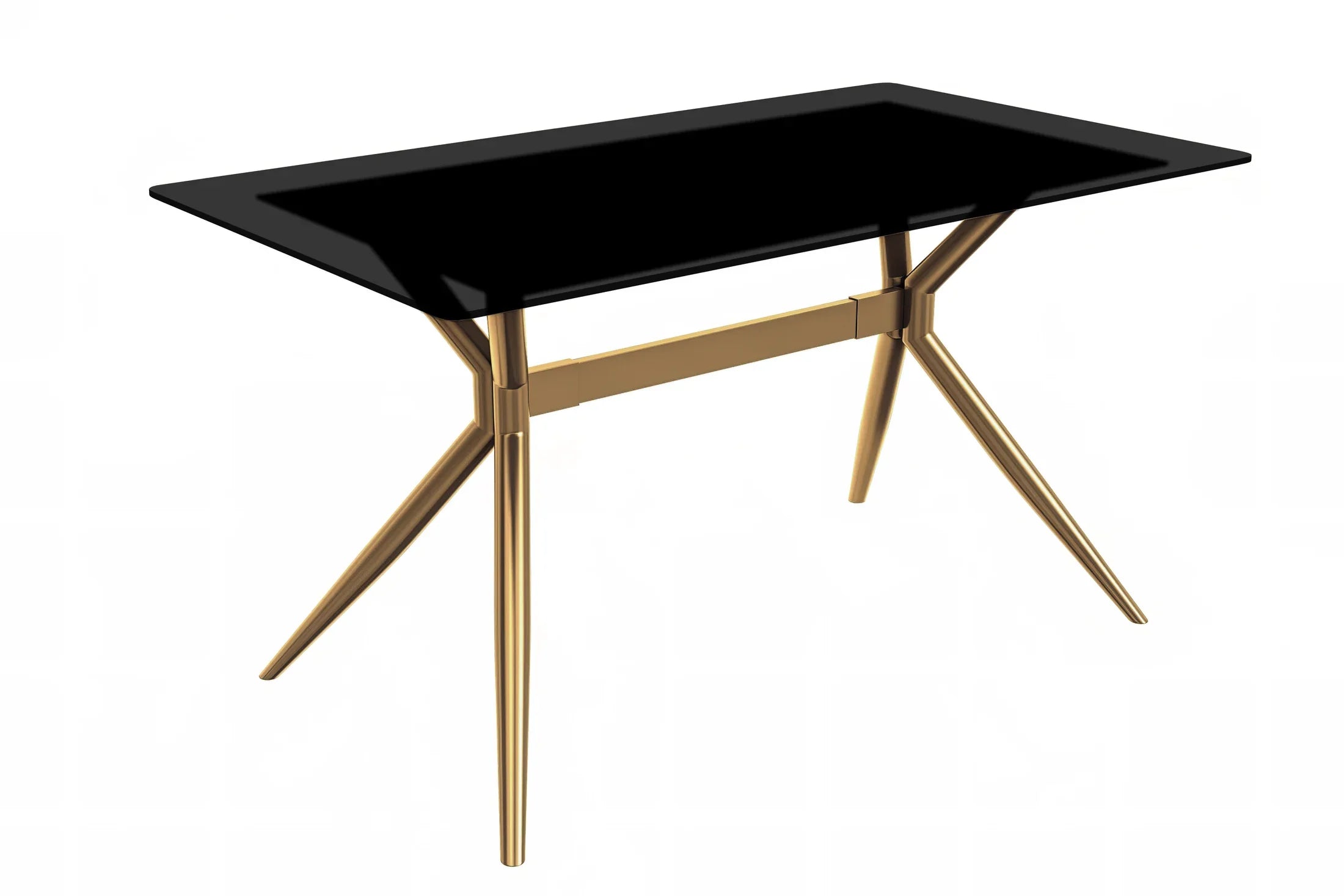 Elega Rectangular Dining Table with Sintered Stone or Glass Rectangular Top and Stainless Steel Base - Elax Furniture