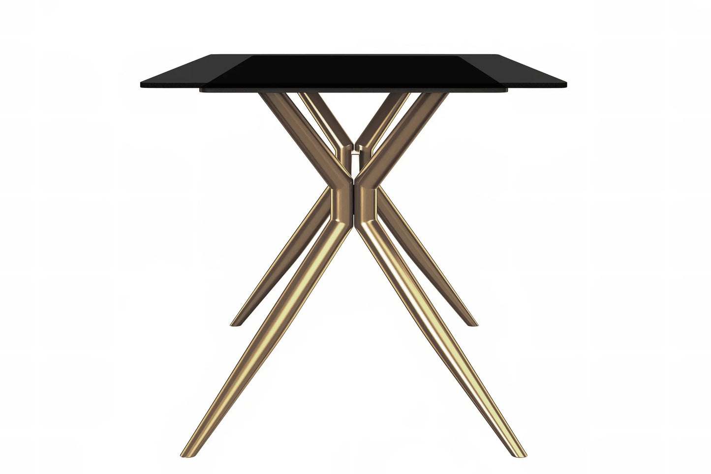 Elega Rectangular Dining Table with Sintered Stone or Glass Rectangular Top and Stainless Steel Base - Elax Furniture