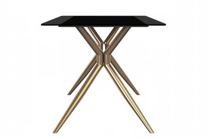 Elega Rectangular Dining Table with Sintered Stone or Glass Rectangular Top and Stainless Steel Base - Elax Furniture