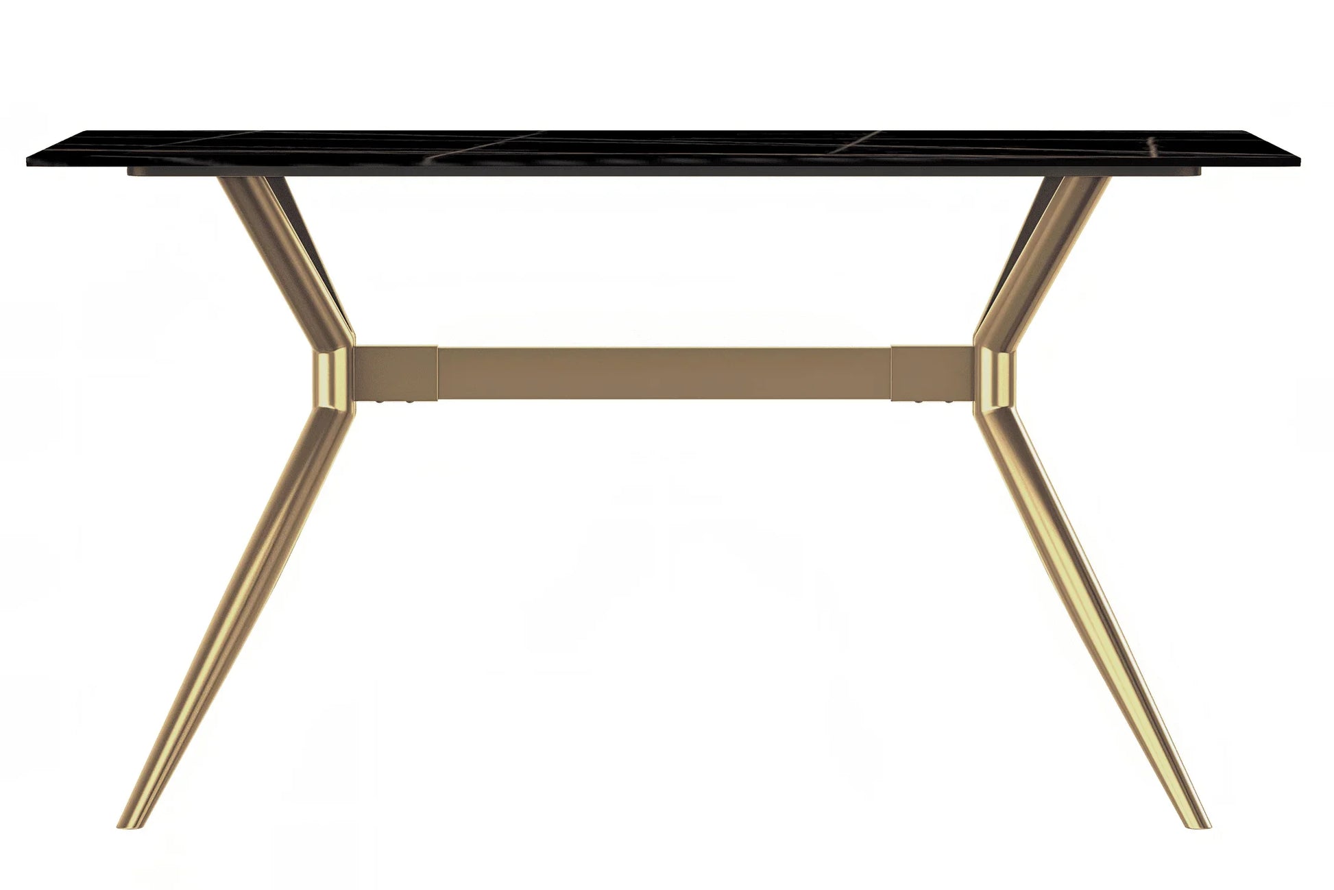 Elega Rectangular Dining Table with Sintered Stone or Glass Rectangular Top and Stainless Steel Base - Elax Furniture