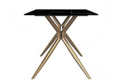 Elega Rectangular Dining Table with Sintered Stone or Glass Rectangular Top and Stainless Steel Base - Elax Furniture