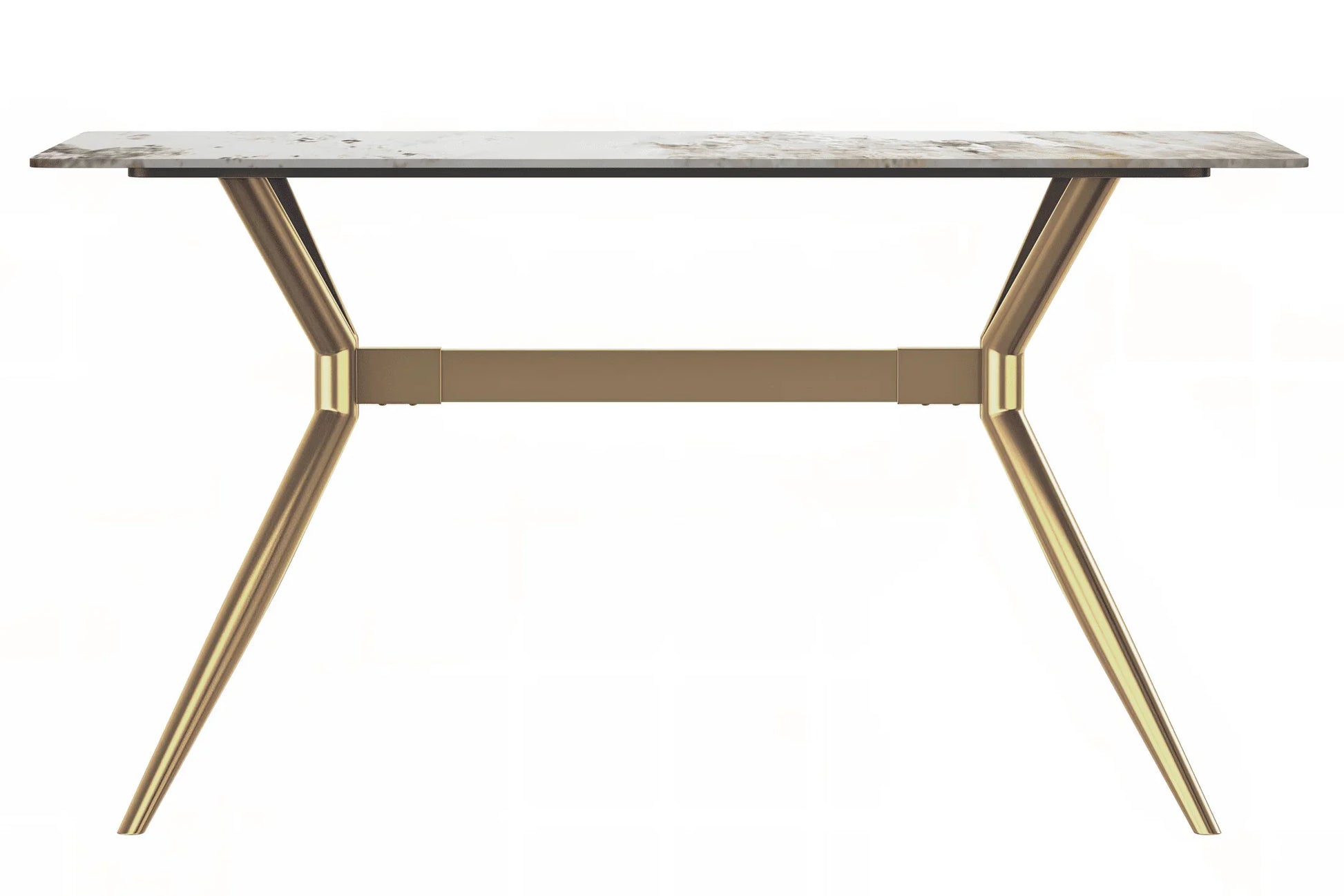 Elega Rectangular Dining Table with Sintered Stone or Glass Rectangular Top and Stainless Steel Base - Elax Furniture