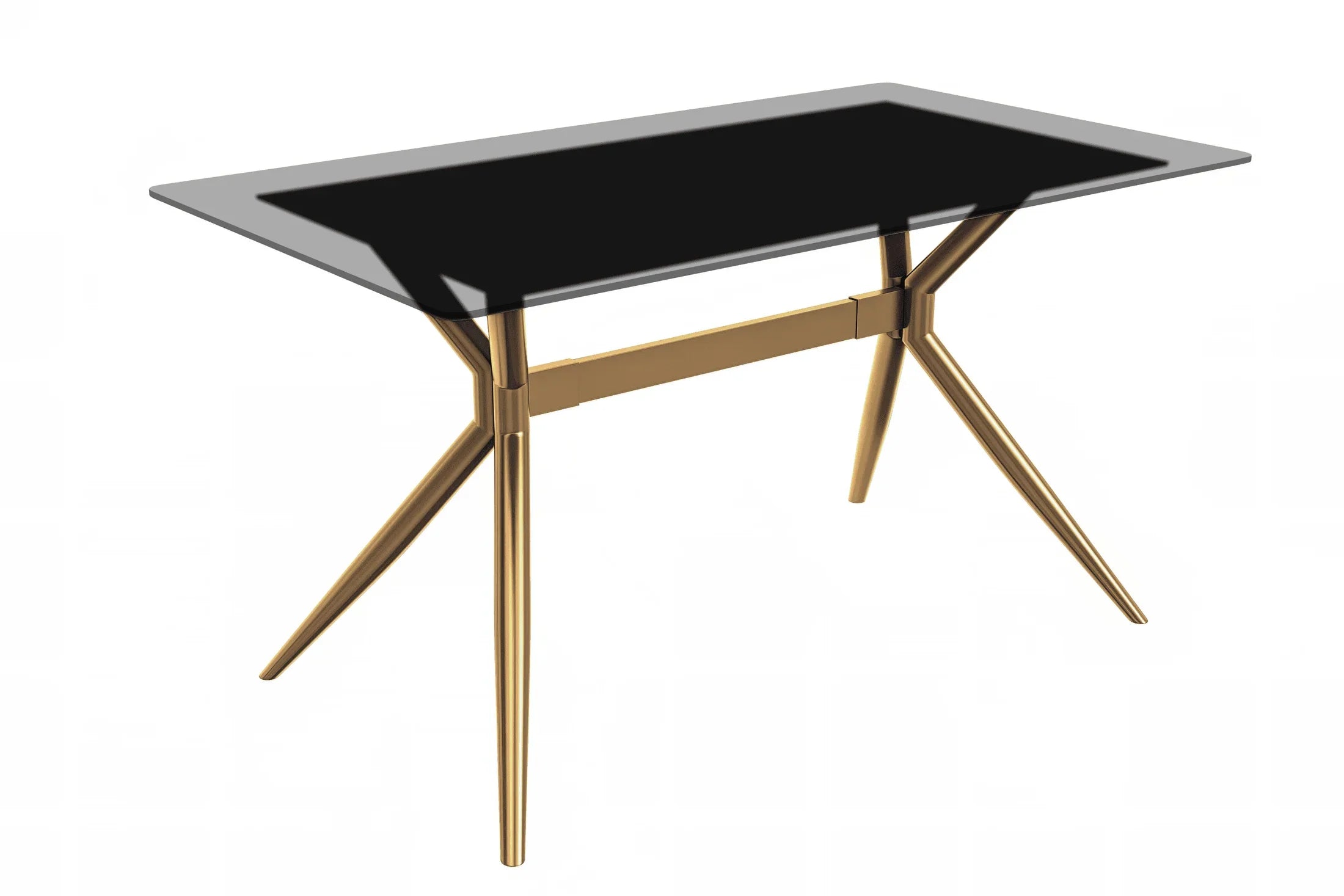 Elega Rectangular Dining Table with Sintered Stone or Glass Rectangular Top and Stainless Steel Base - Elax Furniture