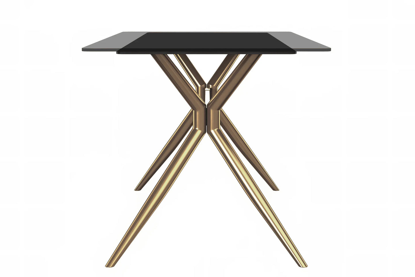 Elega Rectangular Dining Table with Sintered Stone or Glass Rectangular Top and Stainless Steel Base - Elax Furniture