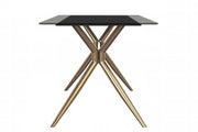 Elega Rectangular Dining Table with Sintered Stone or Glass Rectangular Top and Stainless Steel Base - Elax Furniture