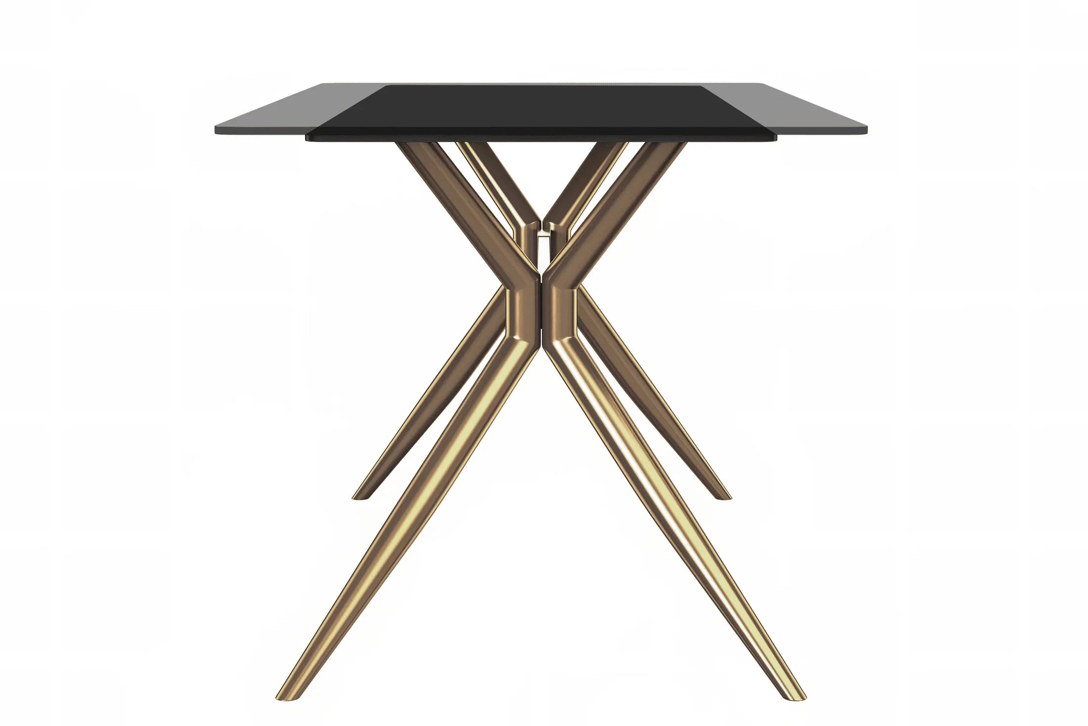 Elega Rectangular Dining Table with Sintered Stone or Glass Rectangular Top and Stainless Steel Base - Elax Furniture