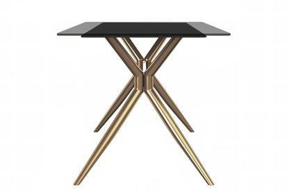 Elega Rectangular Dining Table with Sintered Stone or Glass Rectangular Top and Stainless Steel Base - Elax Furniture