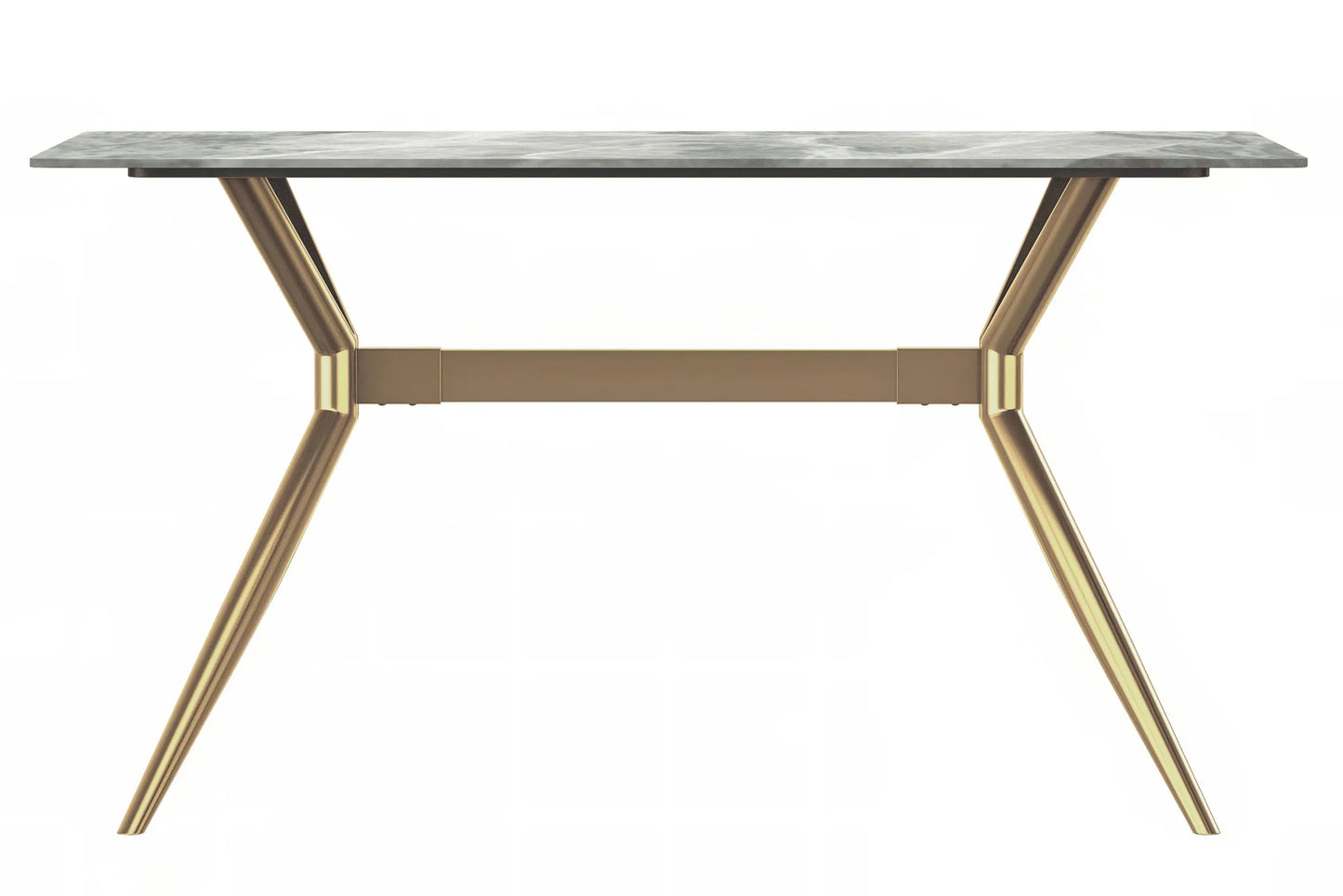 Elega Rectangular Dining Table with Sintered Stone or Glass Rectangular Top and Stainless Steel Base - Elax Furniture