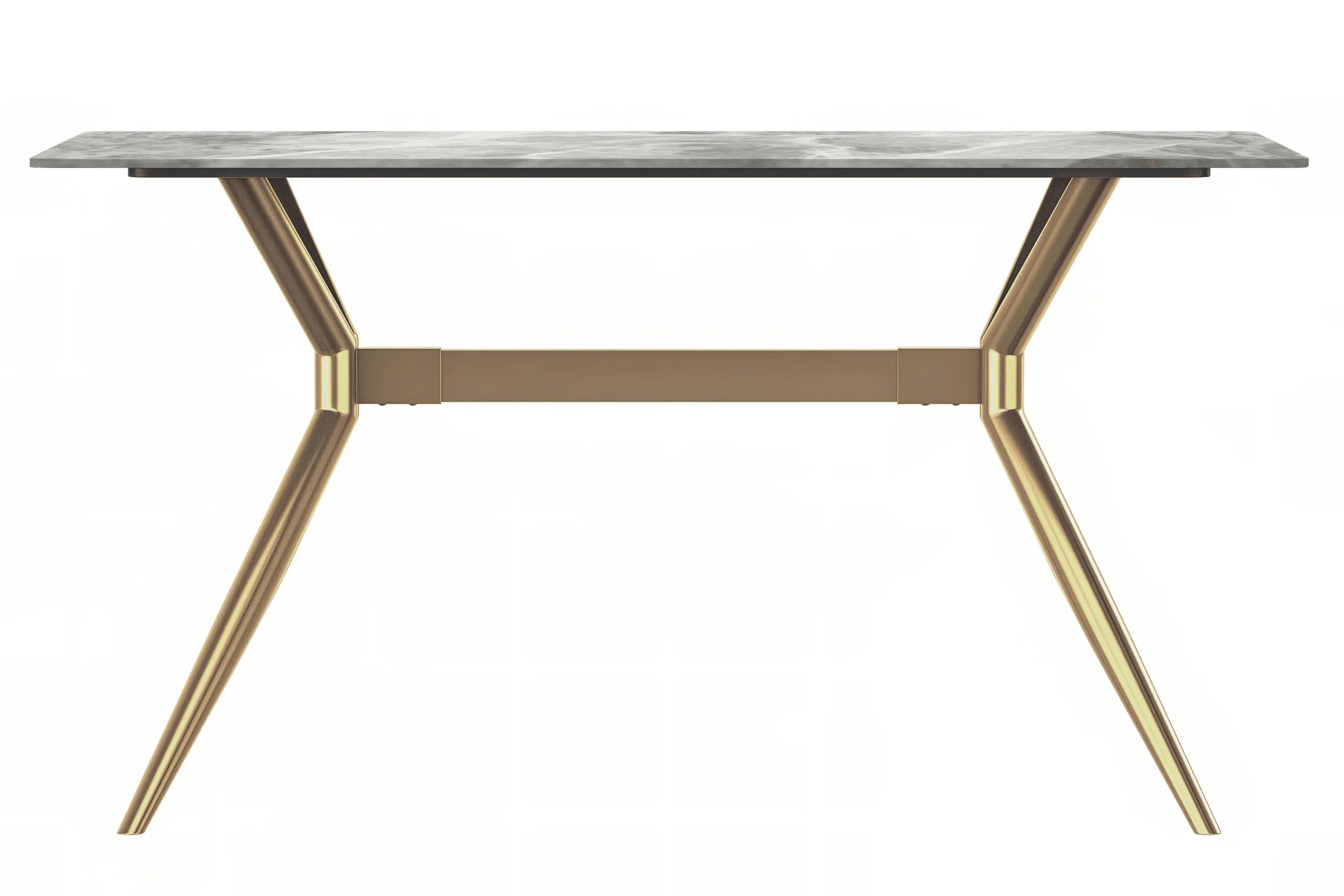 Elega Rectangular Dining Table with Sintered Stone or Glass Rectangular Top and Stainless Steel Base - Elax Furniture