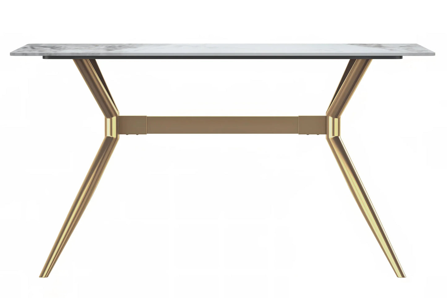 Elega Rectangular Dining Table with Sintered Stone or Glass Rectangular Top and Stainless Steel Base - Elax Furniture