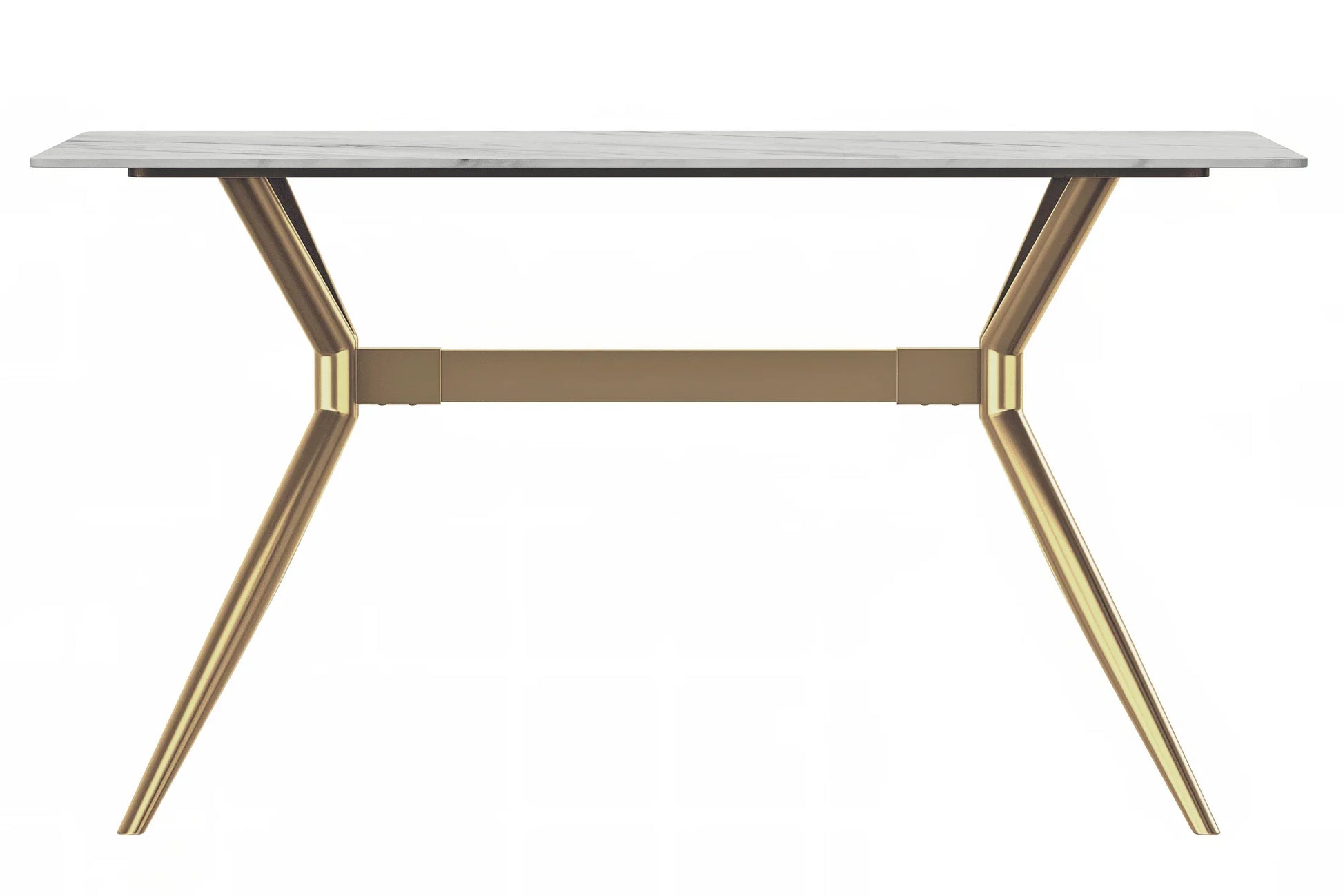 Elega Rectangular Dining Table with Sintered Stone or Glass Rectangular Top and Stainless Steel Base - Elax Furniture