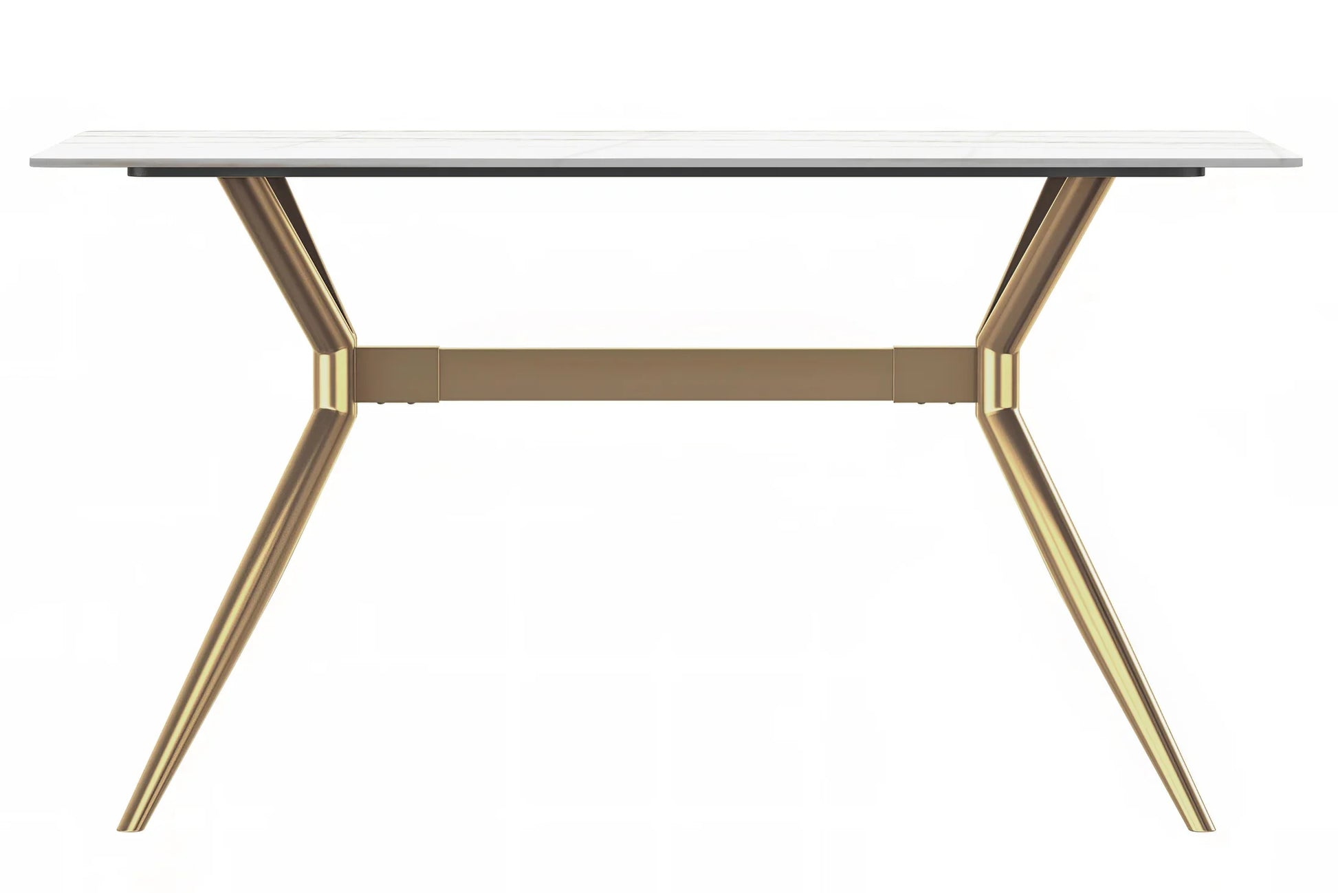Elega Rectangular Dining Table with Sintered Stone or Glass Rectangular Top and Stainless Steel Base - Elax Furniture
