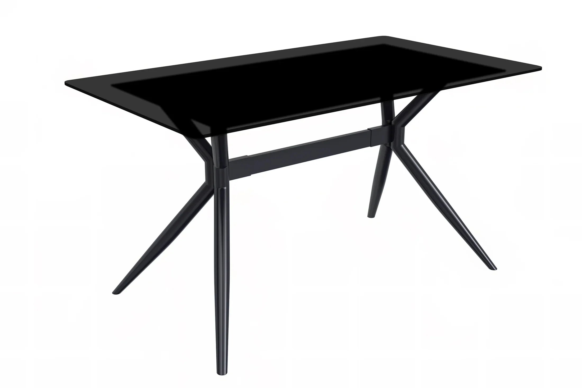 Elega Rectangular Dining Table with Sintered Stone or Glass Rectangular Top and Stainless Steel Base - Elax Furniture