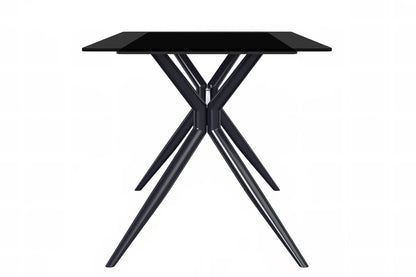 Elega Rectangular Dining Table with Sintered Stone or Glass Rectangular Top and Stainless Steel Base - Elax Furniture