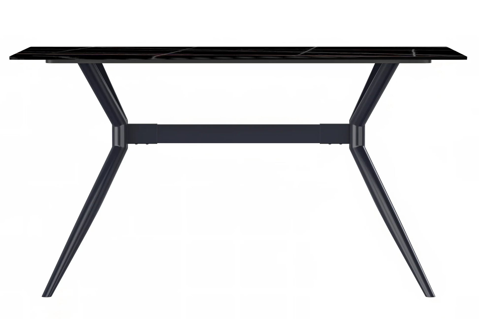 Elega Rectangular Dining Table with Sintered Stone or Glass Rectangular Top and Stainless Steel Base - Elax Furniture