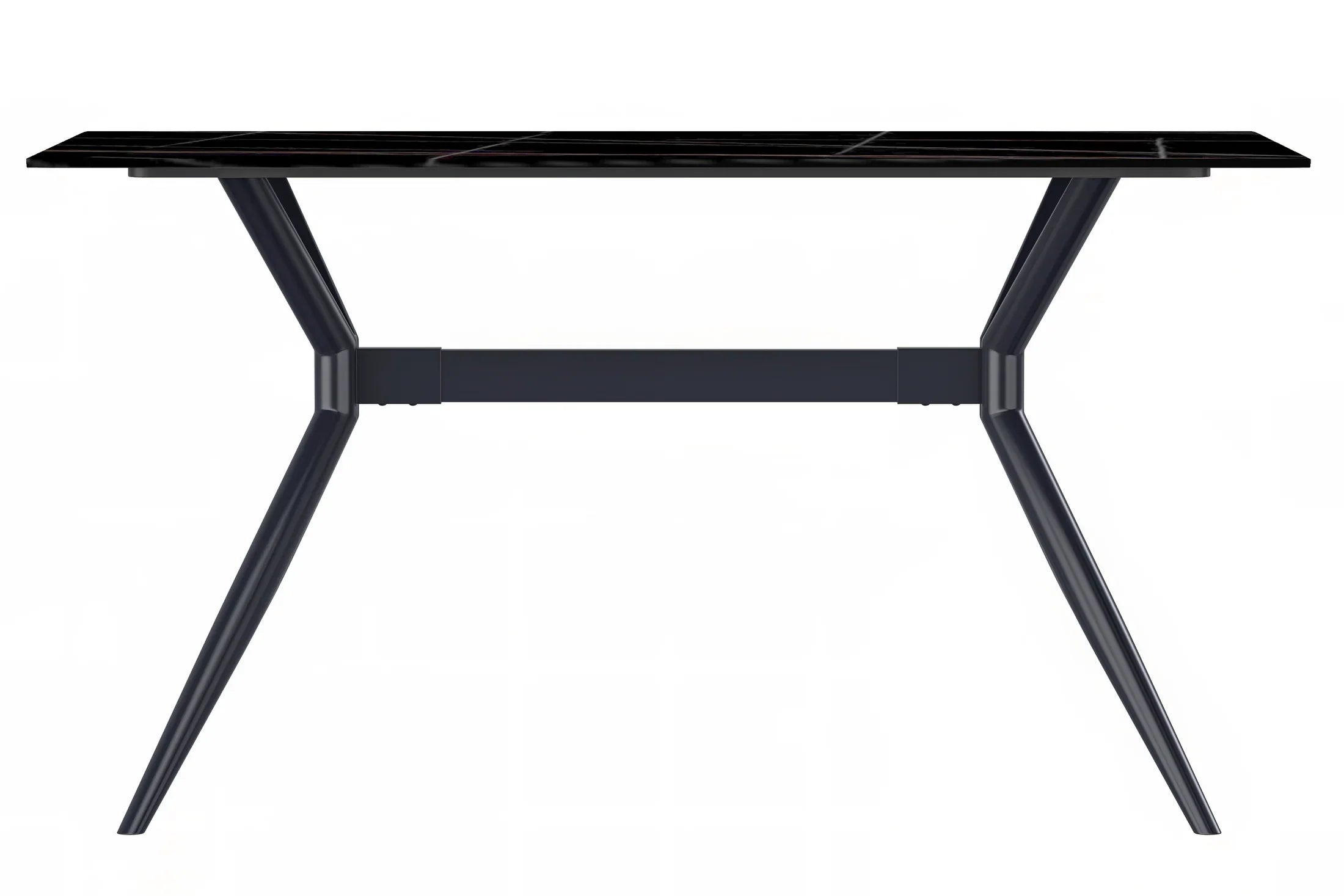 Elega Rectangular Dining Table with Sintered Stone or Glass Rectangular Top and Stainless Steel Base - Elax Furniture