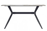 Elega Rectangular Dining Table with Sintered Stone or Glass Rectangular Top and Stainless Steel Base - Elax Furniture
