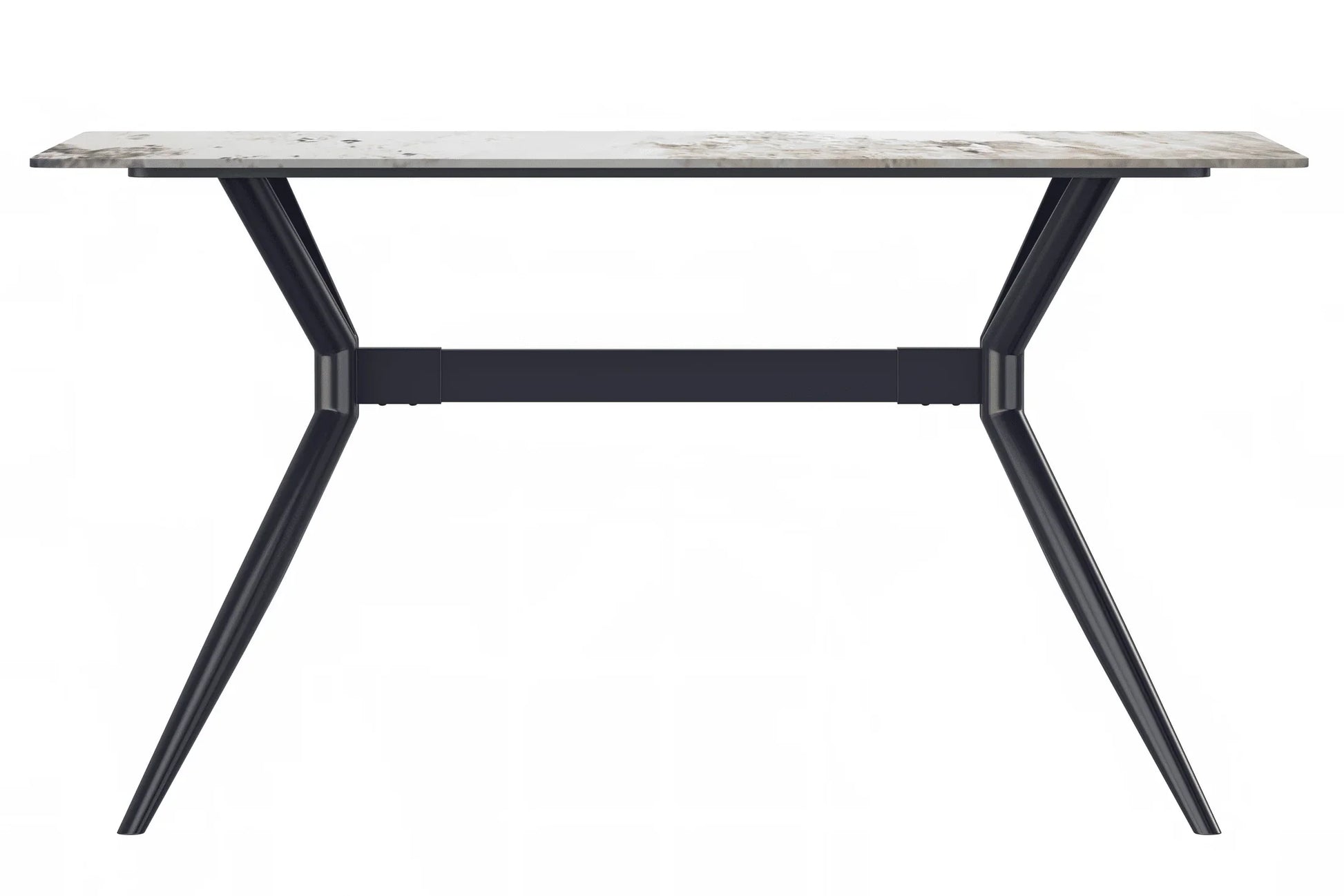 Elega Rectangular Dining Table with Sintered Stone or Glass Rectangular Top and Stainless Steel Base - Elax Furniture