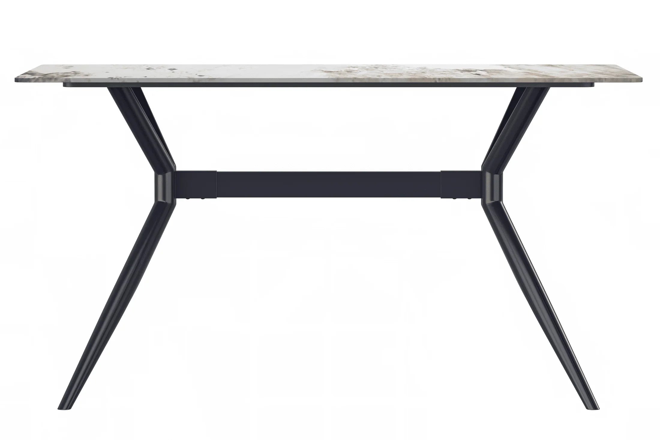 Elega Rectangular Dining Table with Sintered Stone or Glass Rectangular Top and Stainless Steel Base - Elax Furniture