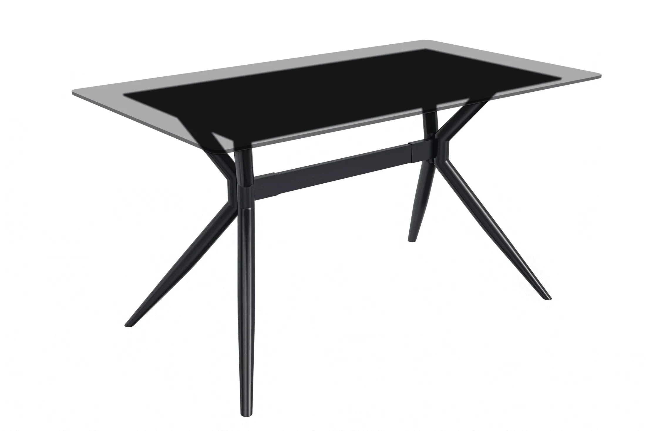 Elega Rectangular Dining Table with Sintered Stone or Glass Rectangular Top and Stainless Steel Base - Elax Furniture