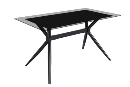 Elega Rectangular Dining Table with Sintered Stone or Glass Rectangular Top and Stainless Steel Base - Elax Furniture