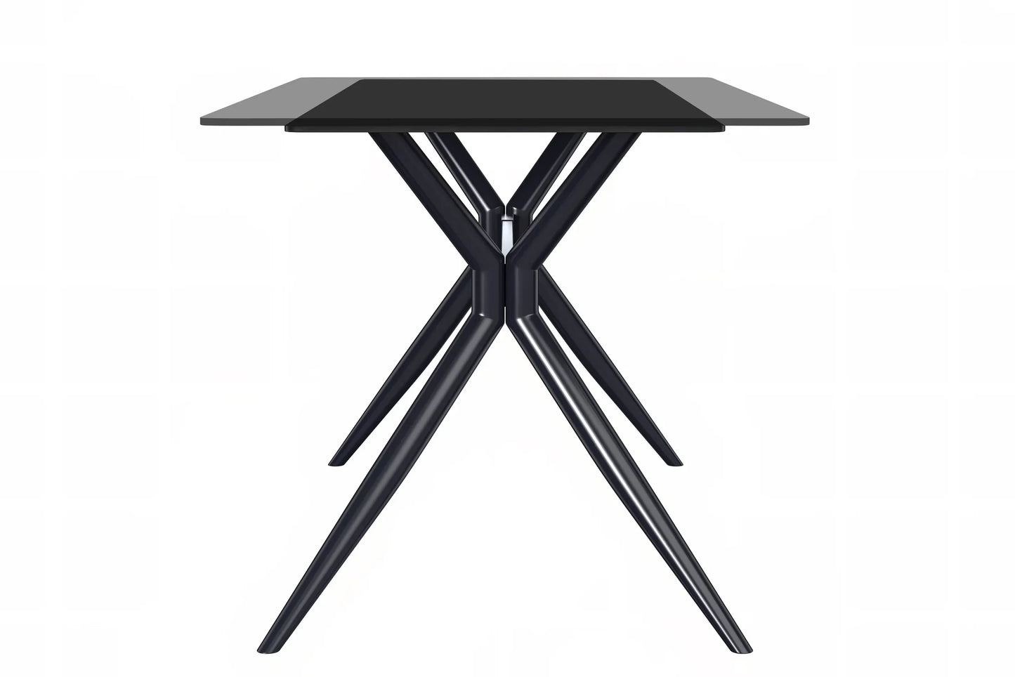 Elega Rectangular Dining Table with Sintered Stone or Glass Rectangular Top and Stainless Steel Base - Elax Furniture