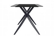 Elega Rectangular Dining Table with Sintered Stone or Glass Rectangular Top and Stainless Steel Base - Elax Furniture