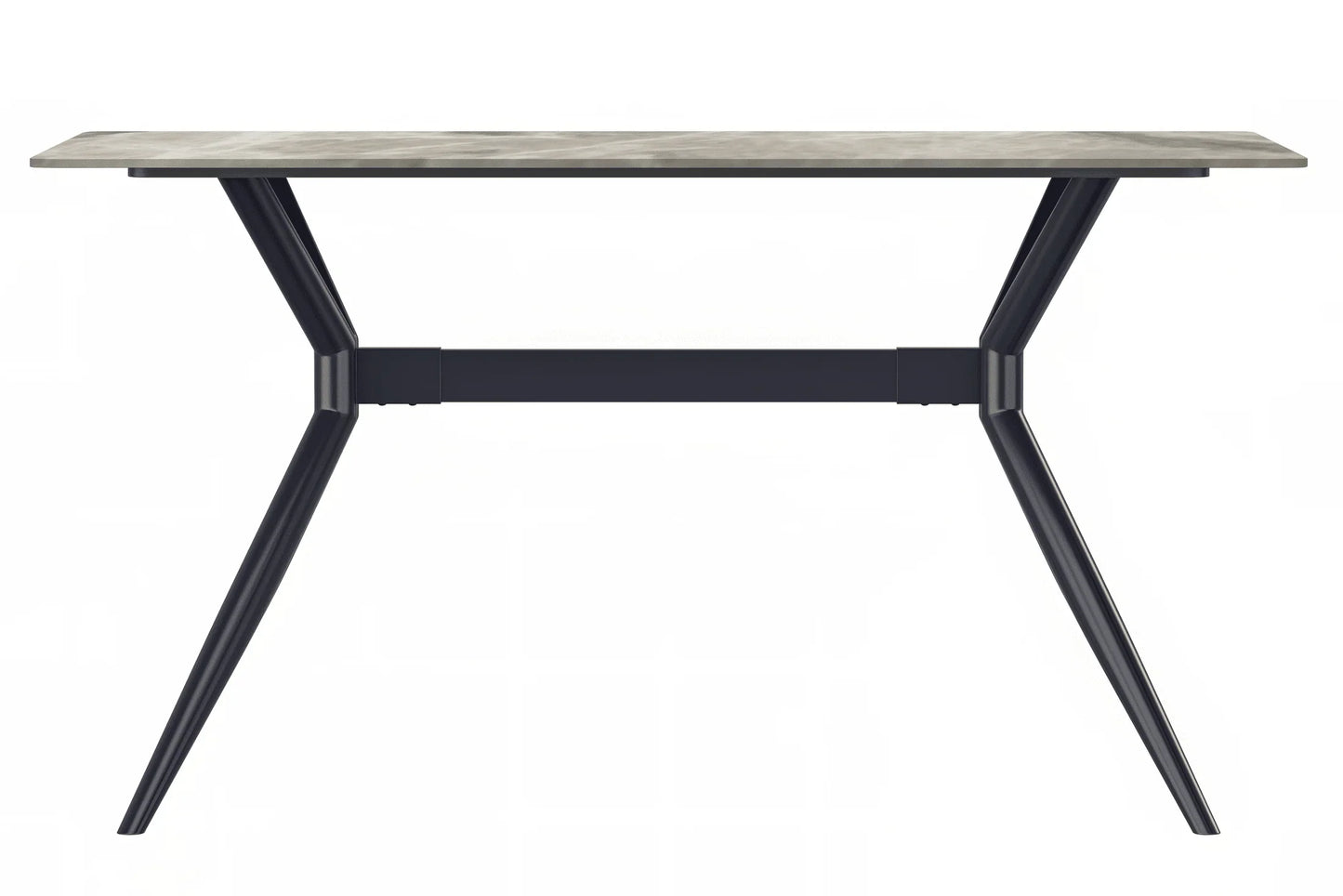 Elega Rectangular Dining Table with Sintered Stone or Glass Rectangular Top and Stainless Steel Base - Elax Furniture