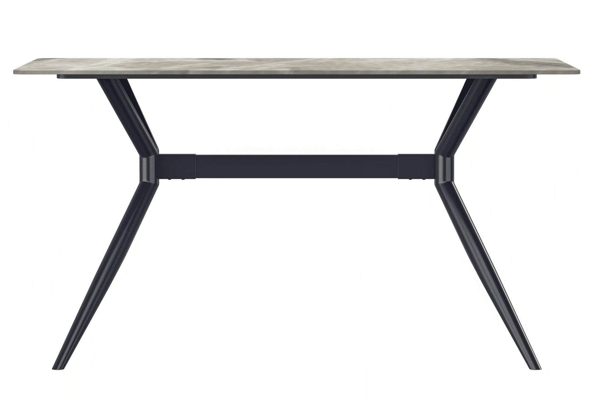 Elega Rectangular Dining Table with Sintered Stone or Glass Rectangular Top and Stainless Steel Base - Elax Furniture