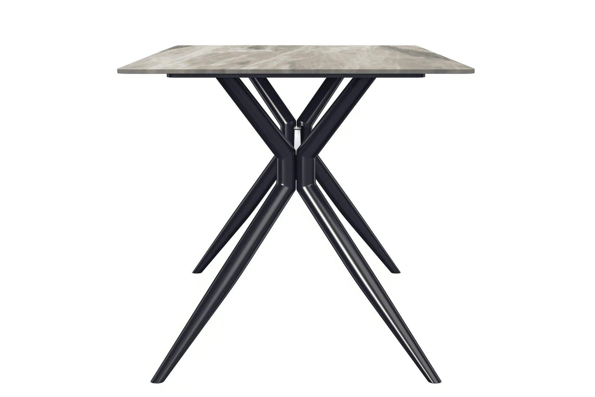Elega Rectangular Dining Table with Sintered Stone or Glass Rectangular Top and Stainless Steel Base - Elax Furniture