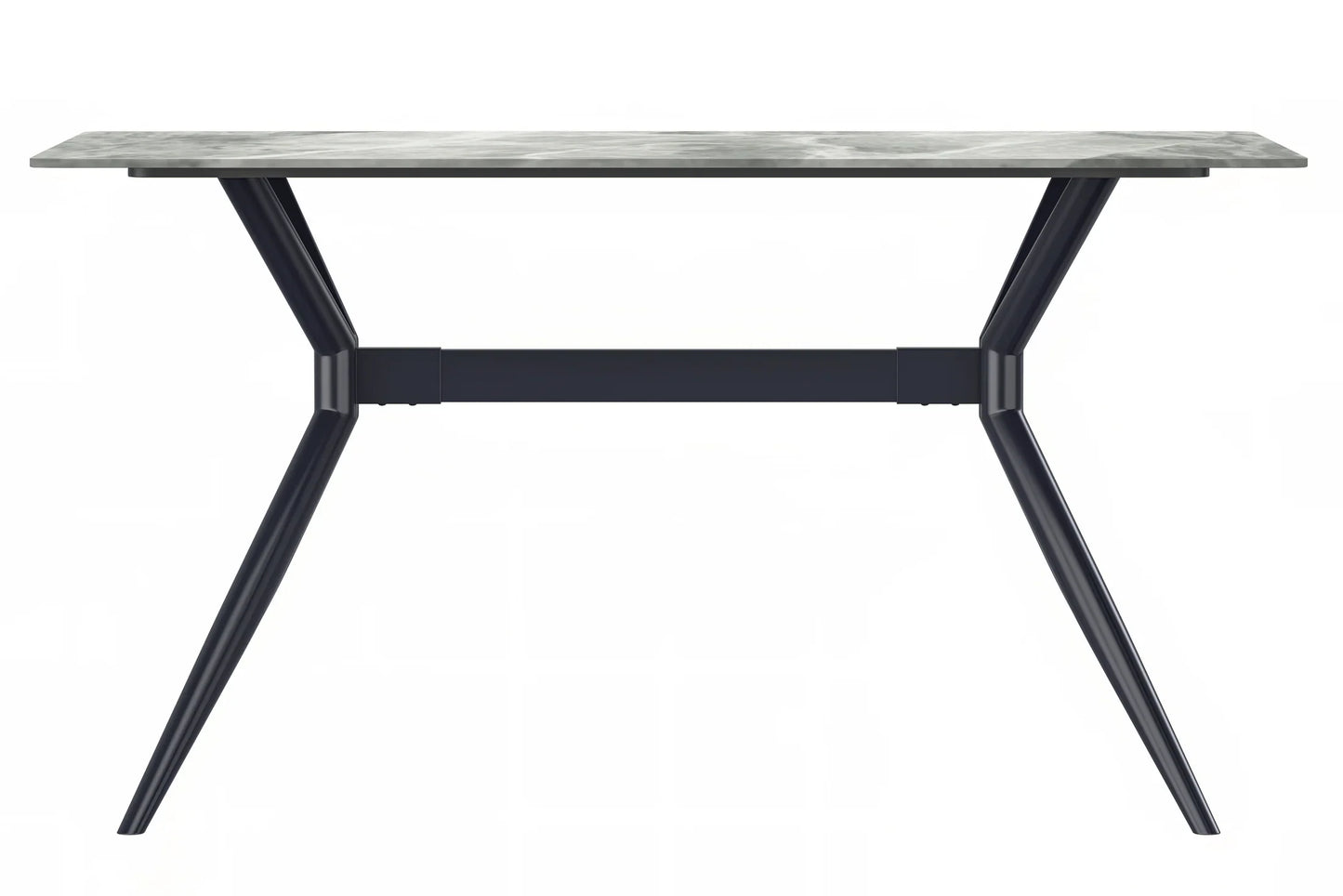 Elega Rectangular Dining Table with Sintered Stone or Glass Rectangular Top and Stainless Steel Base - Elax Furniture
