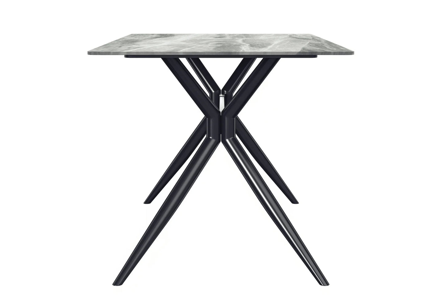 Elega Rectangular Dining Table with Sintered Stone or Glass Rectangular Top and Stainless Steel Base - Elax Furniture