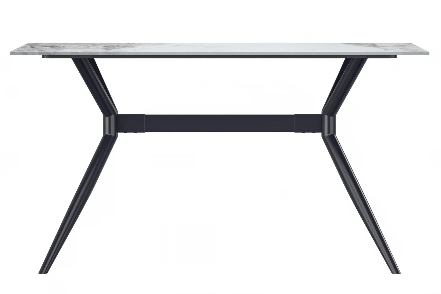 Elega Rectangular Dining Table with Sintered Stone or Glass Rectangular Top and Stainless Steel Base - Elax Furniture