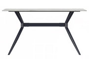 Elega Rectangular Dining Table with Sintered Stone or Glass Rectangular Top and Stainless Steel Base - Elax Furniture