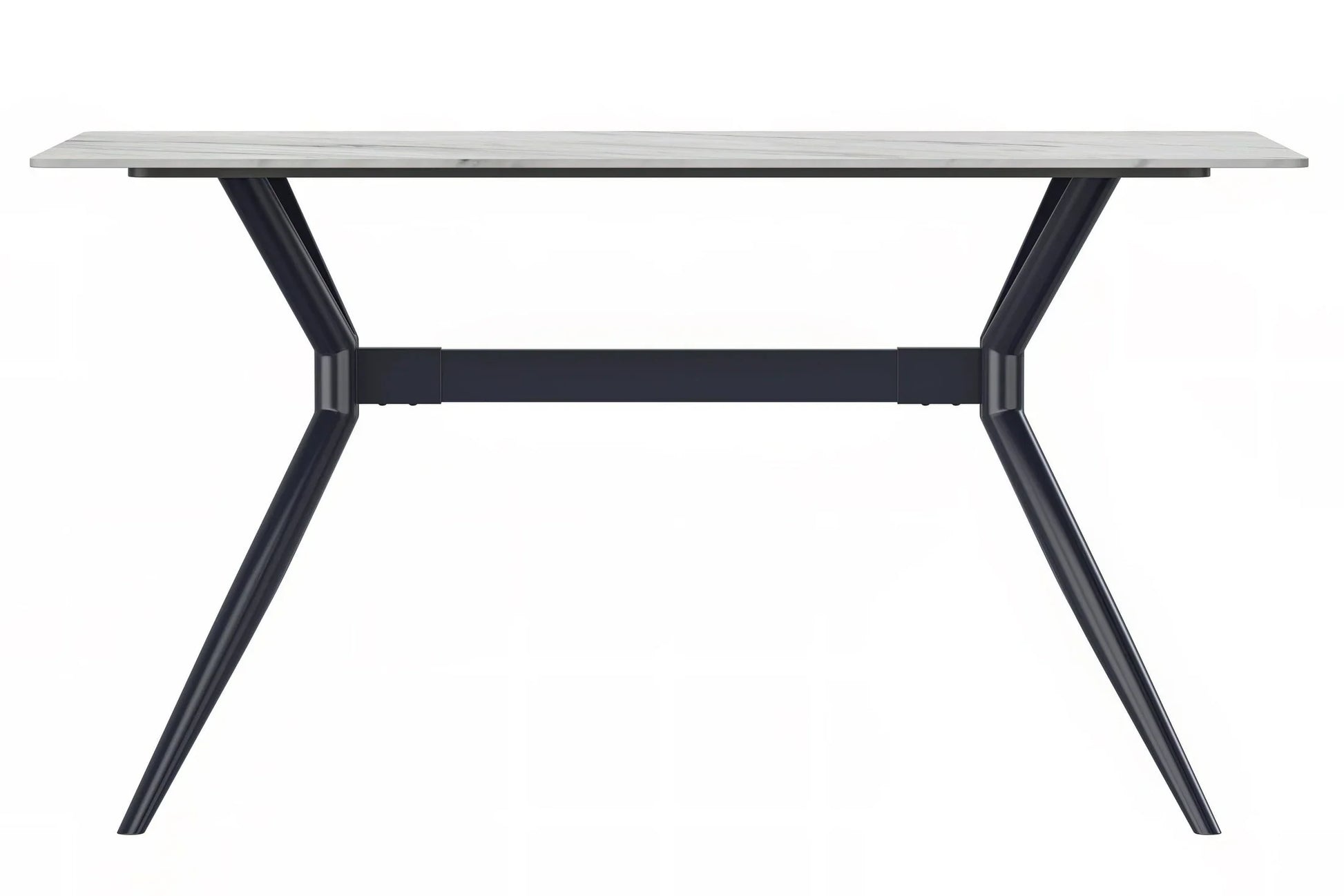 Elega Rectangular Dining Table with Sintered Stone or Glass Rectangular Top and Stainless Steel Base - Elax Furniture