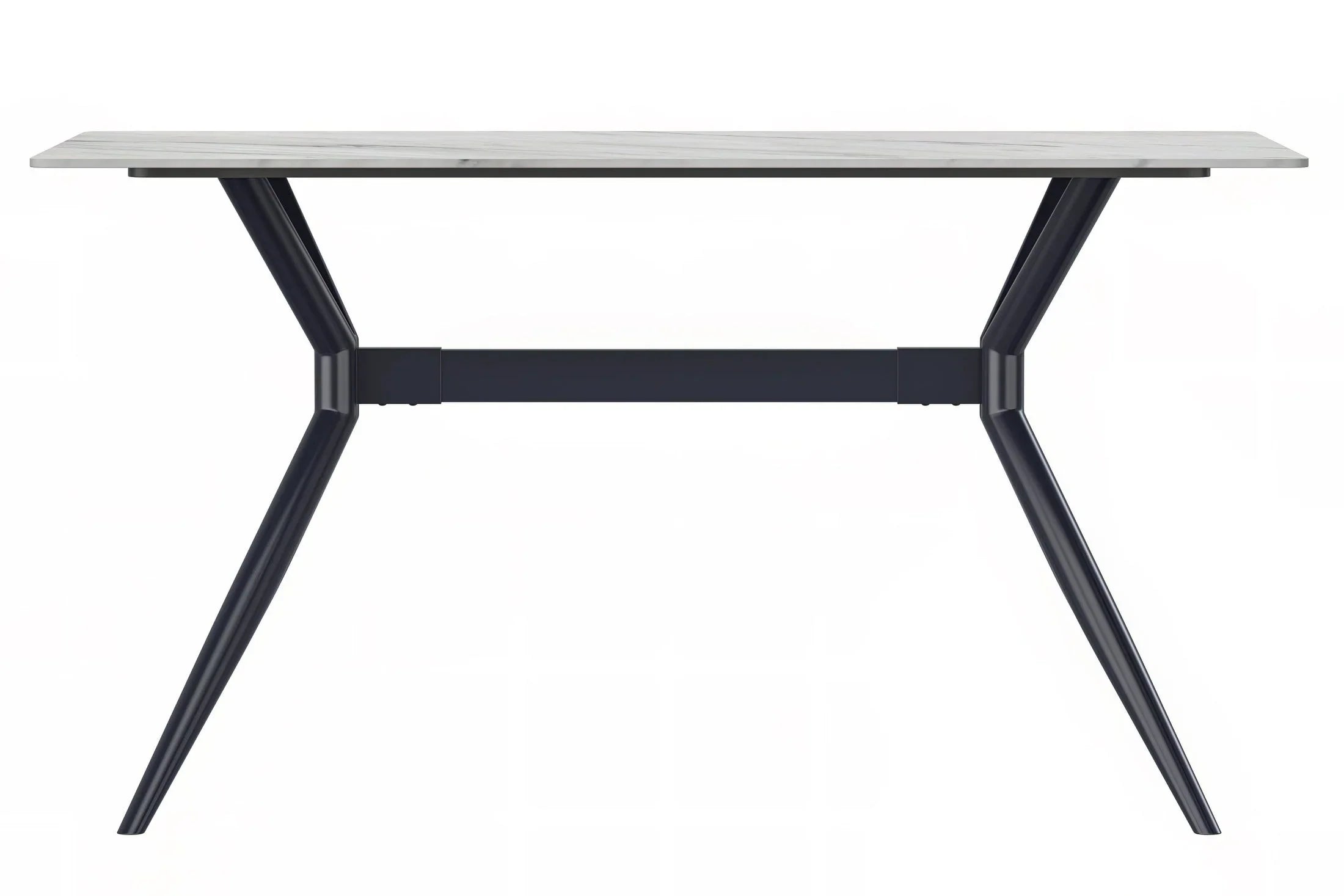 Elega Rectangular Dining Table with Sintered Stone or Glass Rectangular Top and Stainless Steel Base - Elax Furniture