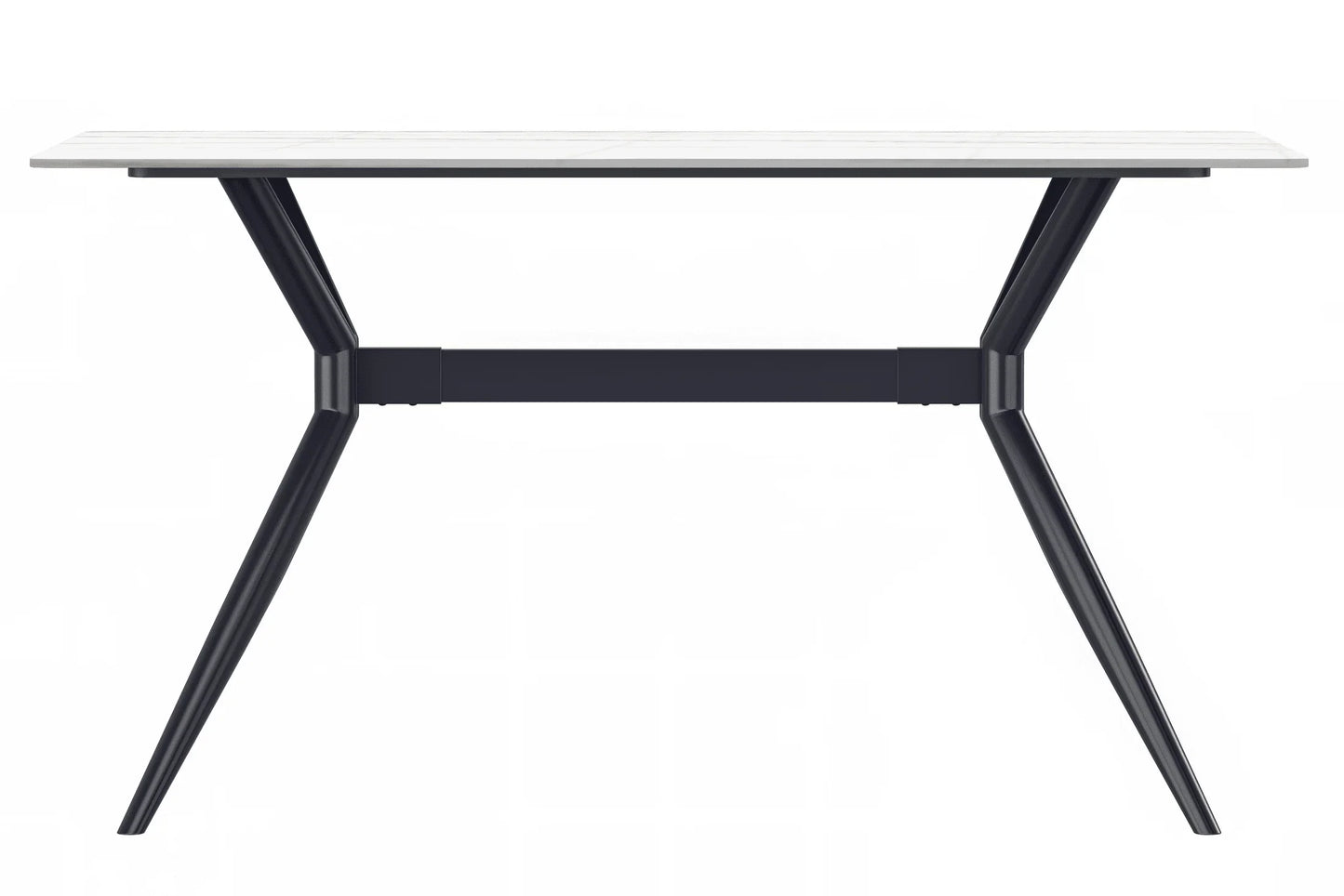 Elega Rectangular Dining Table with Sintered Stone or Glass Rectangular Top and Stainless Steel Base - Elax Furniture
