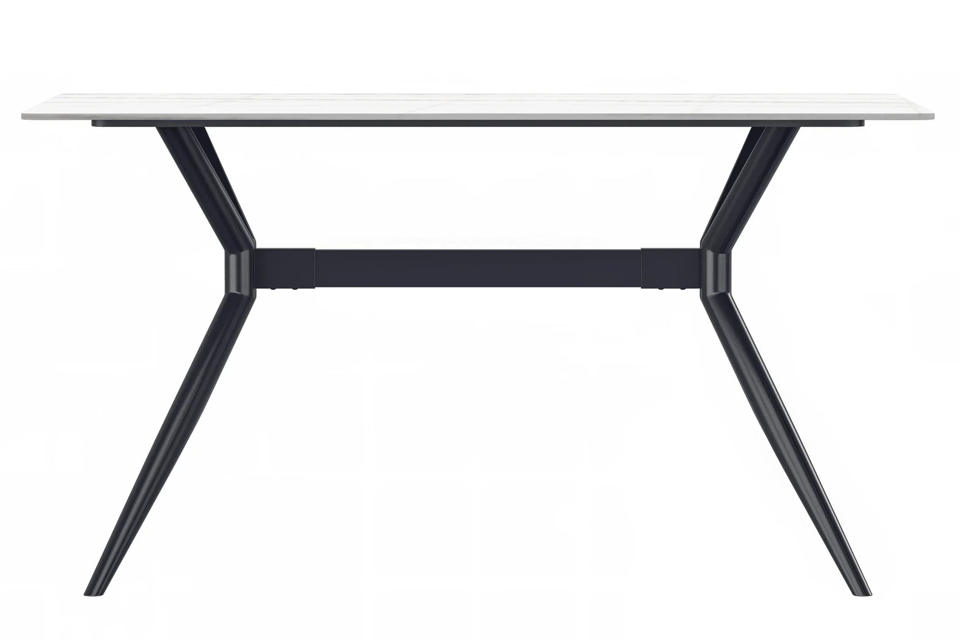 Elega Rectangular Dining Table with Sintered Stone or Glass Rectangular Top and Stainless Steel Base - Elax Furniture