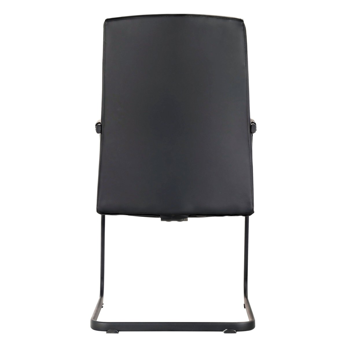 Evander Leather Office Chair With Aluminum Frame Black Office Chair Leisuremod