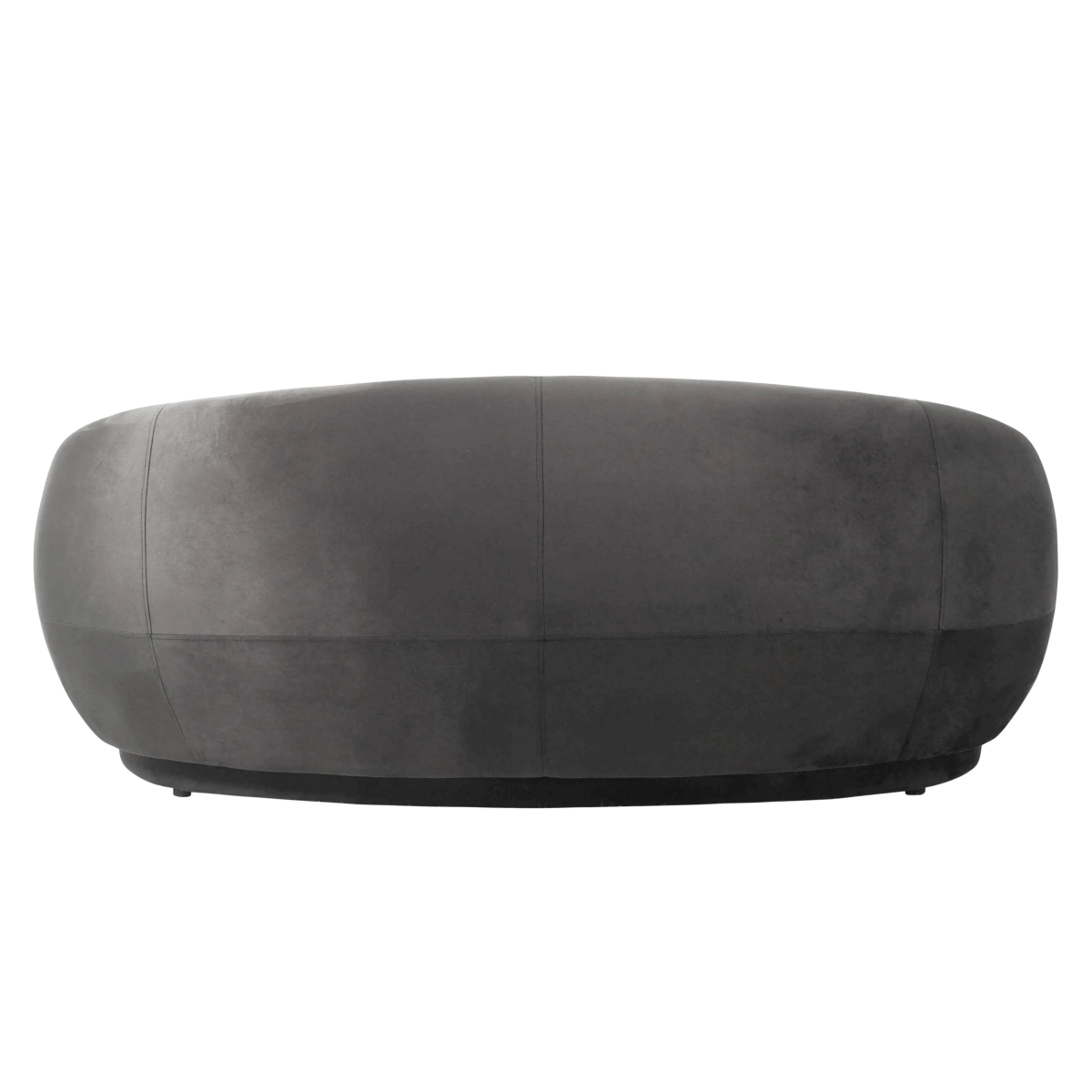 Faze 3-Seater Velvet Sofa with Curved Backrest and Pine Wood Base Light Grey Sofa Leisuremod