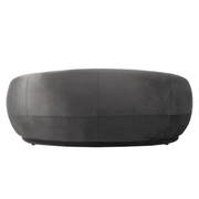 Faze 3-Seater Velvet Sofa with Curved Backrest and Pine Wood Base Light Grey Sofa Leisuremod