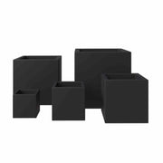 Fern 5-Piece Modern Fiberstone and MGO Clay Square Planter Set for Indoor and Outdoor - Elax Furniture