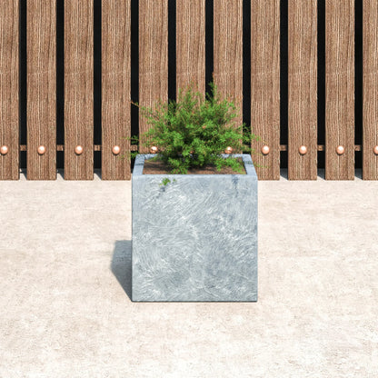 Fern Fiberstone and MGO Clay Mid-Century Modern Square Planter Pot for Indoor and Outdoor - Elax Furniture