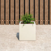 Fern Fiberstone and MGO Clay Mid-Century Modern Square Planter Pot for Indoor and Outdoor - Elax Furniture